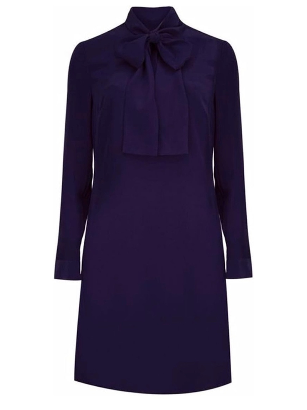 Ted Baker Navy Bow-Tie Long Sleeve Dress